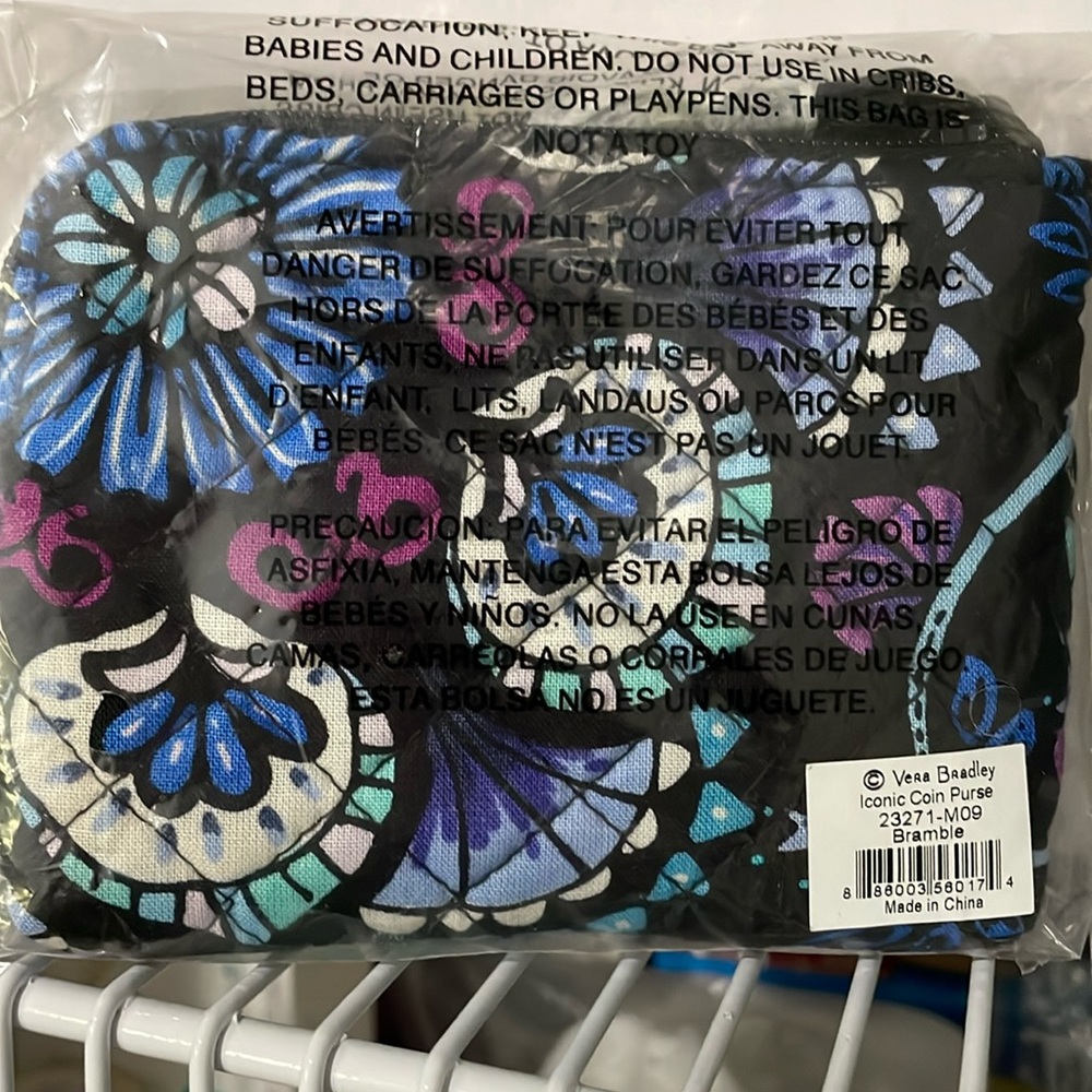 NWT Vera Bradley Iconic Coin Purse in Bramble